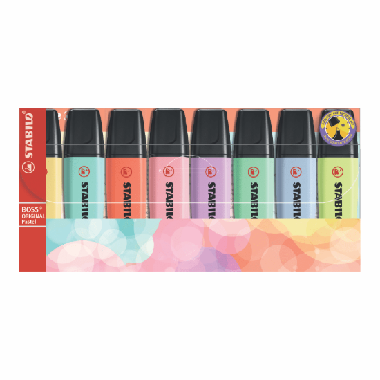 Imagen de PACK DE 8 RESALTADORES PASTEL STABILO