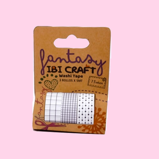 Imagen de CINTAS IBI CRAFT WASHI TAPE X3