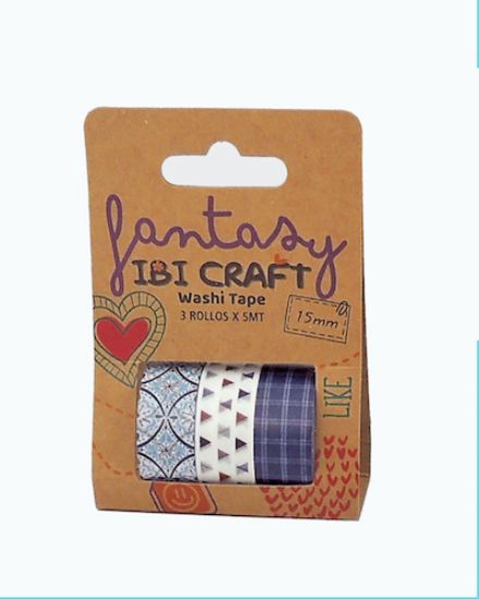 Imagen de CINTAS IBI CRAFT WASHI TAPE X3