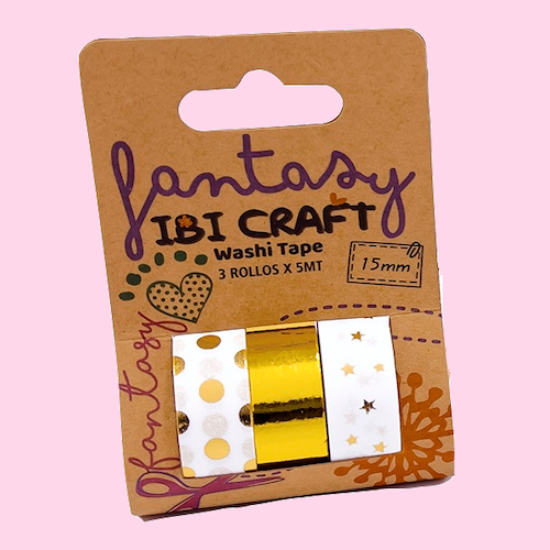 Imagen de CINTAS IBI CRAFT WASHI TAPE X3