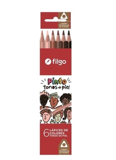 Imagen de LAPICES DE COLORES FILGO x6 - TONOS DE PIEL