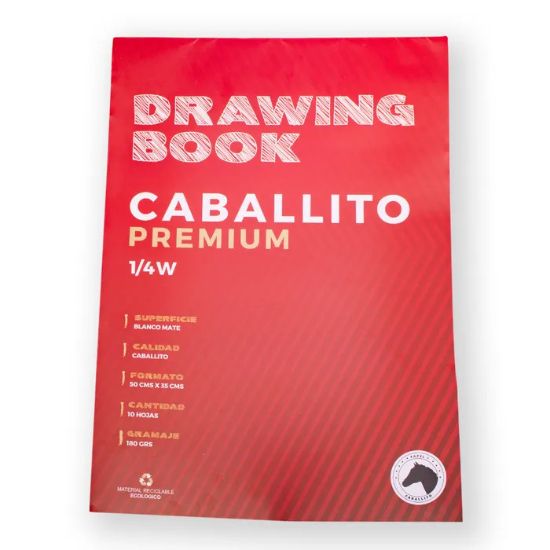 Imagen de BLOCK DE HOJAS 1/4 W CABALLITO PREMIUM