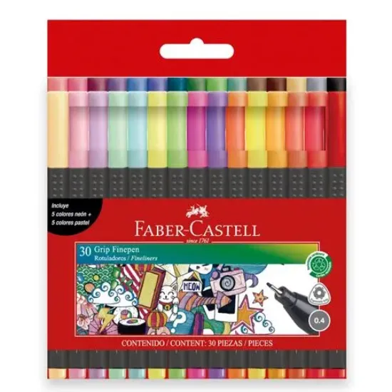 Imagen de SET DE 30 FIBRAS GRIP FINEPEN FABER CASTELL