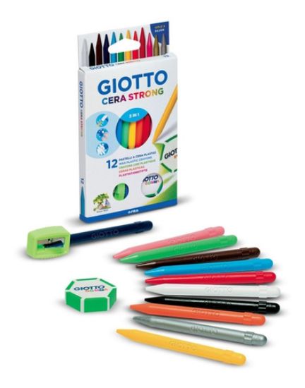 Imagen de CRAYOLAS CERA STRONG GIOTTO x12