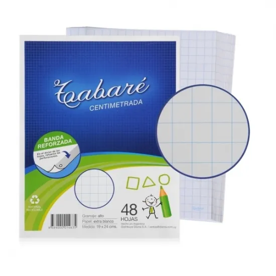 Imagen de PACK DE HOJAS CENTIMETRADAS TABARE x48