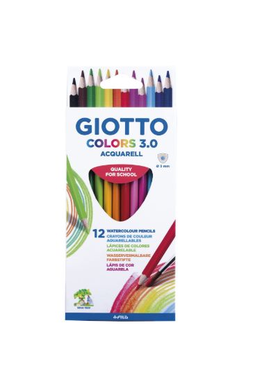 Imagen de LAPICES DE COLORES ACUARELABLES GIOTTO x12