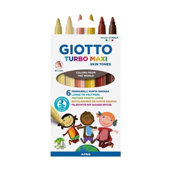 Imagen de MARCADORES GRUESOS GIOTTO x6 - SKIN TONES