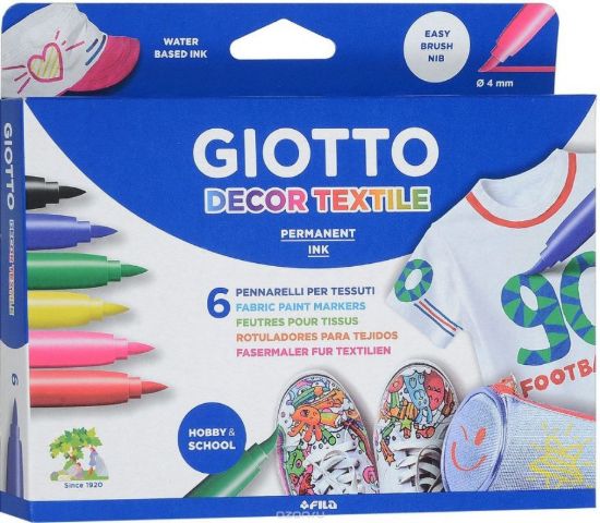 Imagen de MARCADORES GIOTTO TEXTIL x6