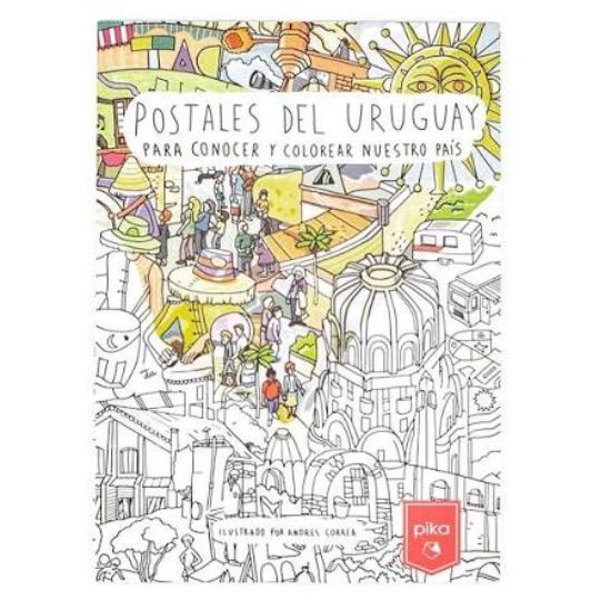 Imagen de POSTALES DEL URUGUAY BLOCK PARA COLOREAR