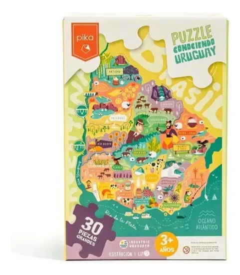Imagen de PUZZLE CONOCIENDO URUGUAY 30 O 120 PIEZAS