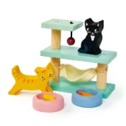 Imagen de JUEGO DE MADERA SET DE MASCOTAS GATOS