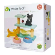 Imagen de JUEGO DE MADERA SET DE MASCOTAS GATOS