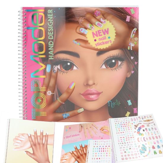 Imagen de Libro para colorear diseños de uñas de la línea top model