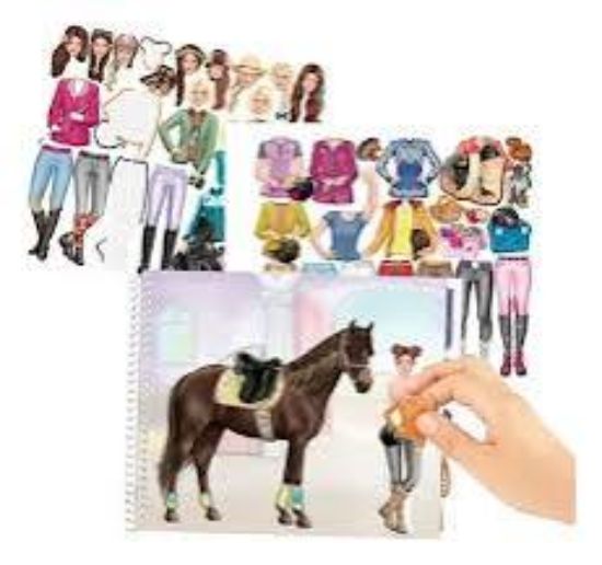 Imagen de Libro de stickers temática caballos línea top model