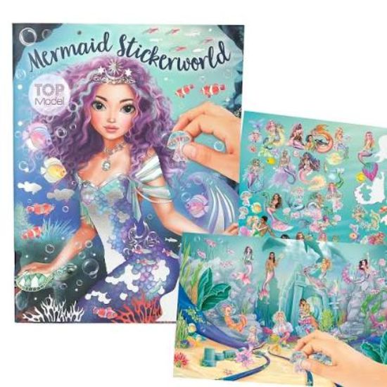 Imagen de Libro de stickers y colorear temática sirenas