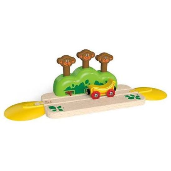 Imagen de Monos saltarines vía de tren Hape