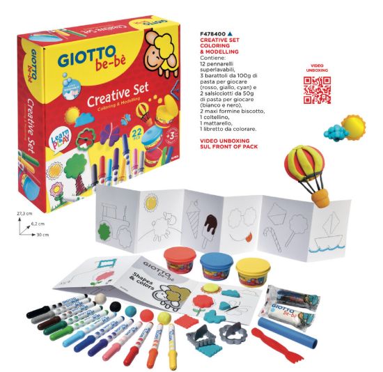 Imagen de Creative Set Giotto Be-Bé Para Colorear y Modelar 22 Piezas