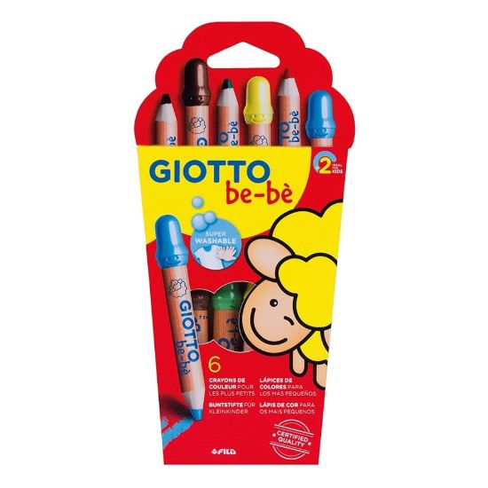 Imagen de LAPICES DE COLORES GIOTTO BE-BÉ X 6