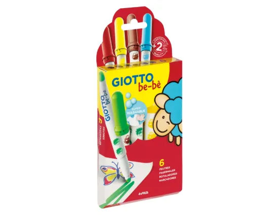 Imagen de Rotulador giotto super bebe caja de 6 unidades colores surtidos