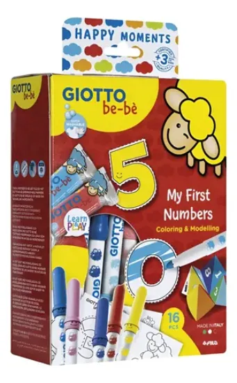 Imagen de Set De Coloreado/modelado Giotto Be-bé My First Numbers 16pz