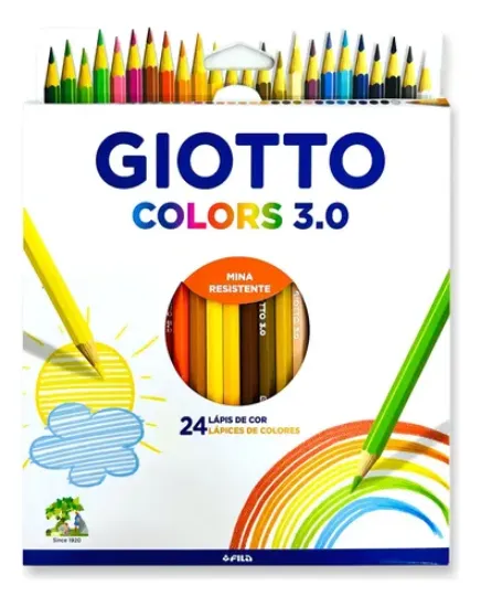 Imagen de Lápices de Colores Giotto, Pack de 24 Unidades con Graduación 3.0