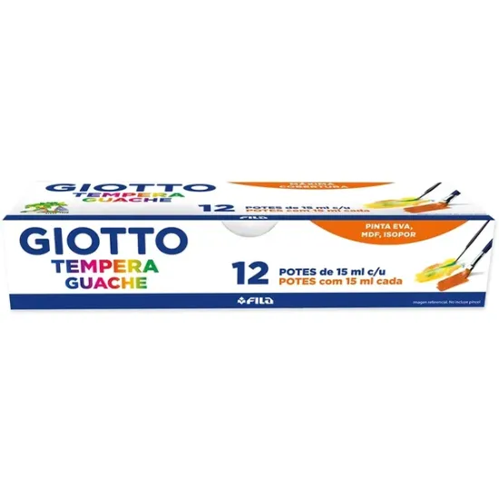 Imagen de Tempera Giotto 12 Colores 15ml