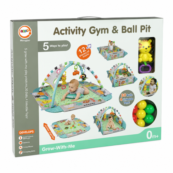 Imagen de Gimnasio de Actividades y Piscina de Pelotas para Bebés 5 en 1