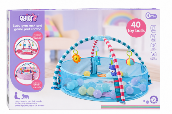 Imagen de Gimnasio de Actividades para Bebé con Piscina de Pelotas – 40 Pelotas