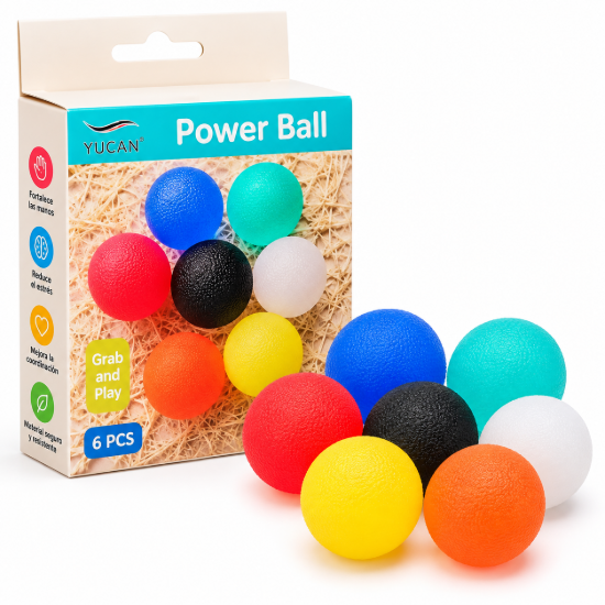 Imagen de Pelota Sensorial para Terapia y Rehabilitación de Manos – Power Ball