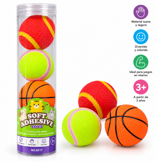 Imagen de Set de Pelotas Sensoriales Adhesivas – 3 Unidades