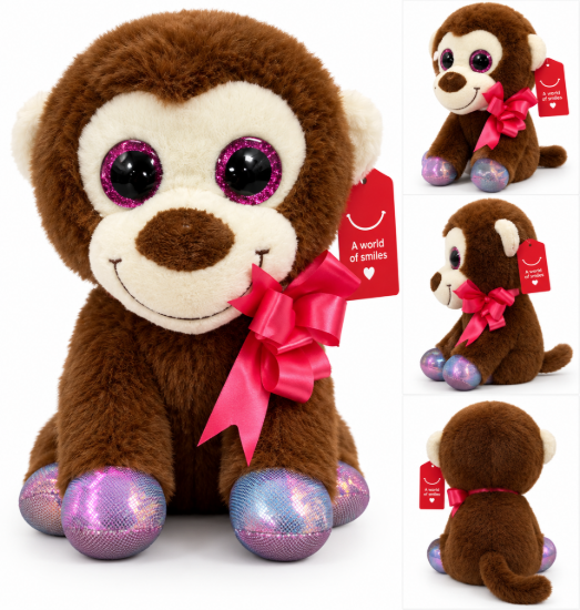 Imagen de Peluche Mono con Ojos Brillantes