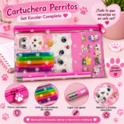 Imagen de Set Escolar con Cartuchera – Modelos Perritos y Monstruos