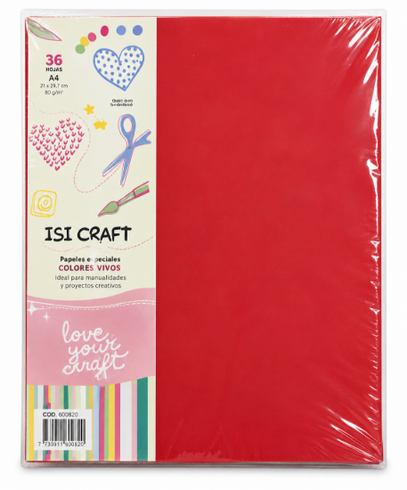 Imagen de Block de Papeles de Colores A4 IBI Craft – 36 Hojas
