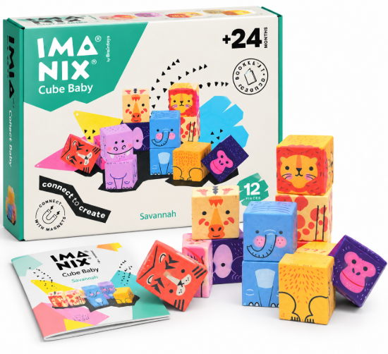 Imagen de IMANIX Cube Baby Savannah – 12 piezas