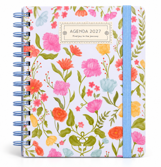 Imagen de Agenda 2027 con rulo diseño flores