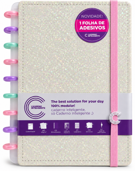 Imagen de Cuaderno con brillos y anillos
